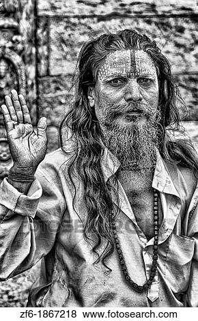 Kathmandu Nepal religious man who is a character painted in costume near river at famous Pashupatinath holi Hindu place on Bagmati River View Large Photo Image Stock Photo - Kathmandu Nepal religious man who is a character painted in costume near river at famous Pashupatinath holi Hindu place on Bagmati River. Fotosearch