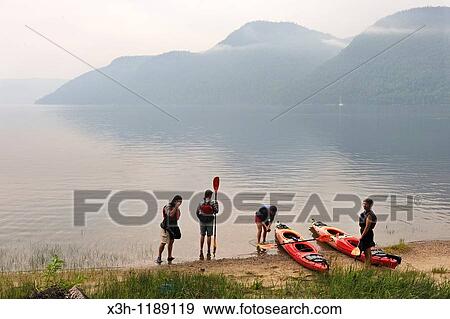 kayak in Baie-Eternite, Saguenay National Park, Riviere-eternite district, Province of Quebec, Canada, North America View Large Photo Image Stock Photo - kayak in Baie-Eternite, Saguenay National Park, Riviere-eternite district, Province of Quebec, Canada, North America. Fotosearch