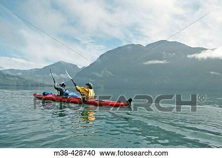 Kayak. Sea. Chile. View Large Photo Image Stock Image - Kayak. Sea. Chile.. Fotosearch