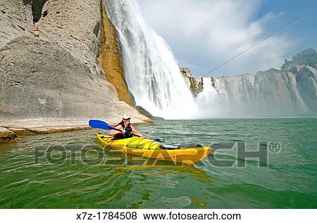 kayaking on the Snake River below Shoshone Falls in the Snake River Canyon near the city of Twin Falls in southern Idaho View Large Photo Image Stock Photo - kayaking on the Snake River below Shoshone Falls in the Snake River Canyon near the city of Twin Falls in southern Idaho. Fotosearch