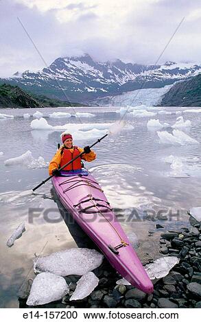 Kayaking. Shoup Bay State Marine Park. Prince William Sound. Alaska. USA View Large Photo Image Stock Image - Kayaking. Shoup Bay State Marine Park. Prince William Sound. Alaska. USA. Fotosearch