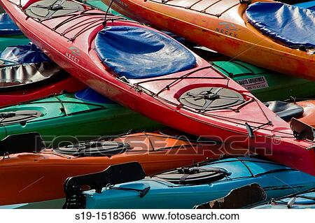 Kayaks in Storage. View Large Photo Image Stock Photograph - Kayaks in Storage.. Fotosearch