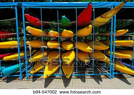 Kayaks. La Seo d? Urgell waterpark. Lleida, Catalonia, Spain. View Large Photo Image Stock Image - Kayaks. La Seo d? Urgell waterpark. Lleida, Catalonia, Spain.. Fotosearch