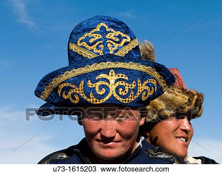 Kazakh men wearing traditional hats to their heads. View Large Photo Image Stock Image - Kazakh men wearing traditional hats to their heads.. Fotosearch