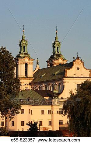 Kazimierz historic district, Church and convent of Pauline, former Jewish Quarter, Cracow, Krakow, Poland View Large Photo Image Stock Photo - Kazimierz historic district, Church and convent of Pauline, former Jewish Quarter, Cracow, Krakow, Poland. Fotosearch