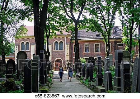 Kazimierz historic district, New Jewish Cemetery, former Jewish Quarter, Cracow, Krakow, Poland View Large Photo Image Stock Photo - Kazimierz historic district, New Jewish Cemetery, former Jewish Quarter, Cracow, Krakow, Poland. Fotosearch