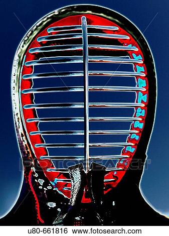 Stock Photograph - Kendo headgear. Fotosearch