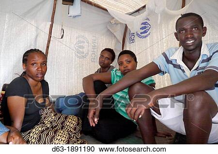Stock Image - KENYA Kakuma Refugee Camp, Turkana Refugees from Burundi photo by Sean Sprague. Fotosearch