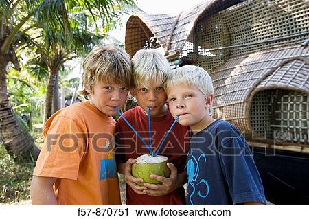 Stock Image - Kerala backwaters, India. Fotosearch
