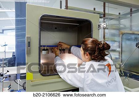 Stock Photograph - Kesternich corrosion chamber. Laboratory corrosion and electrochemical. Energy and Environment Division. Tecnalia Research and Innovation. Donostia. San Sebastian. Gipuzkoa. Basque Country. Spain. Europe.. Fotosearch