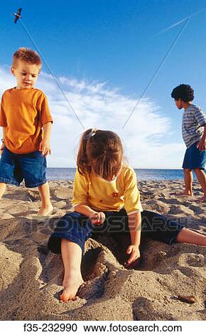 Stock Image - Kids in Malibu. Fotosearch