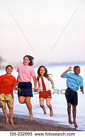Stock Image - Kids in Malibu. Fotosearch