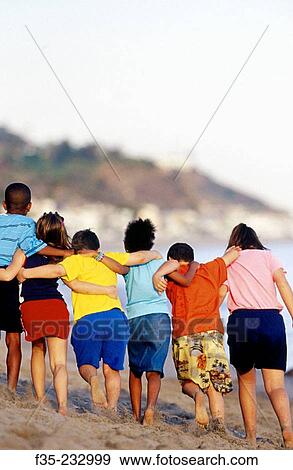 Stock Photo - Kids in Malibu. Fotosearch