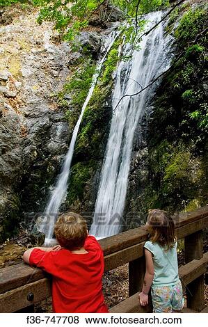 Kids looking at water in Pfeiffer Falls, Pfeiffer Big Sur State Park, Monterey County, California, USA View Large Photo Image Stock Photo - Kids looking at water in Pfeiffer Falls, Pfeiffer Big Sur State Park, Monterey County, California, USA. Fotosearch