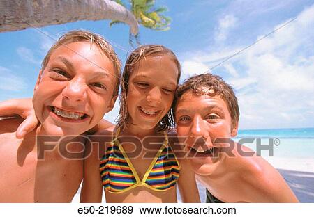 Stock Photo - Kids. Maldives.. Fotosearch