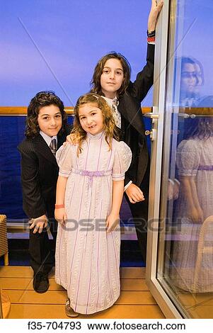 Kids on cruise in formal wear View Large Photo Image Stock Image - Kids on cruise in formal wear. Fotosearch