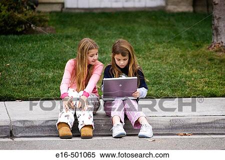 Kids with computer View Large Photo Image Stock Photography - Kids with computer. Fotosearch