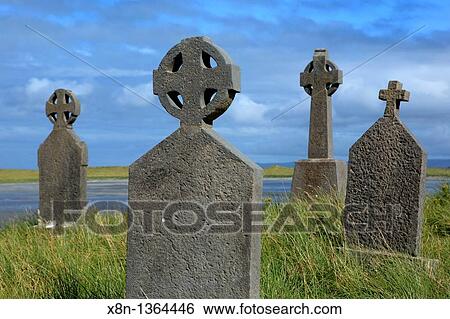 Killeany cemetery, Inishmore island, Aran islands, Galway county, Ireland View Large Photo Image Stock Photograph - Killeany cemetery, Inishmore island, Aran islands, Galway county, Ireland. Fotosearch