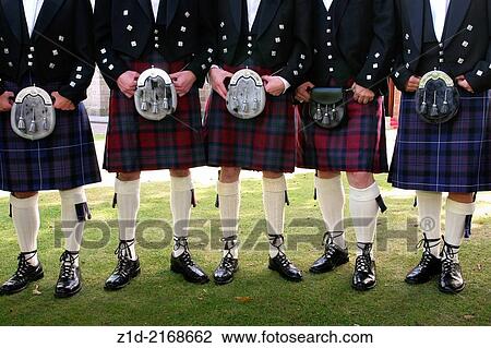 Stock Image - Kilts and Sporrans Scotland.. Fotosearch