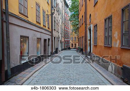 Kindsungatan street Gamla Stan the old town Stockholm Sweden Europe View Large Photo Image Stock Image - Kindsungatan street Gamla Stan the old town Stockholm Sweden Europe. Fotosearch