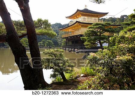 Kinkakuji Temple, The Golden Pavilion, Rokuon-ji temple, Kyoto, Japan. View Large Photo Image Stock Image - Kinkakuji Temple, The Golden Pavilion, Rokuon-ji temple, Kyoto, Japan.. Fotosearch