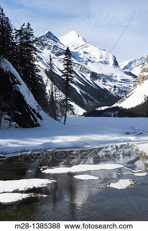 Kinney Lake in winter, Mount Robson Provincial Park British Columbia Canada View Large Photo Image Stock Photo - Kinney Lake in winter, Mount Robson Provincial Park British Columbia Canada. Fotosearch