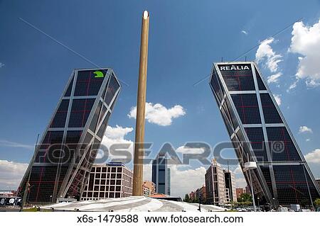 Kio Towers in Castilla square, Madrid, Spain View Large Photo Image Stock Photo - Kio Towers in Castilla square, Madrid, Spain. Fotosearch