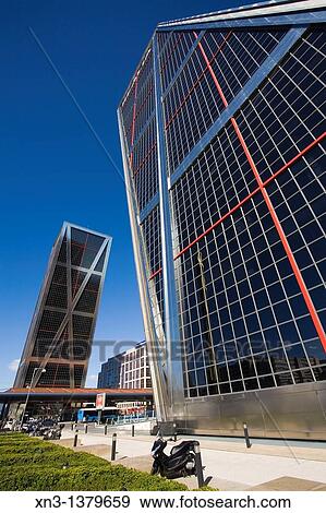 KIO Towers. Plaza de Castilla, Madrid, Spain. View Large Photo Image Stock Photo - KIO Towers. Plaza de Castilla, Madrid, Spain.. Fotosearch