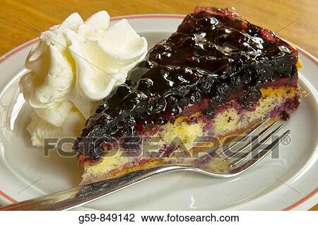 Stock Image - Kirschkuchen (cherry cake), Bavaria, Germany. Fotosearch