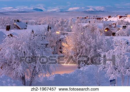 Kiruna in Swedish lapland with mountains in the background in winter time. View Large Photo Image Stock Photo - Kiruna in Swedish lapland with mountains in the background in winter time.. Fotosearch