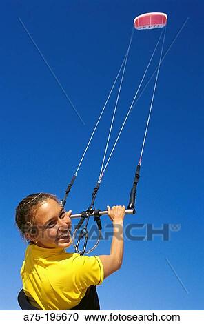 Kite-boarding View Large Photo Image Stock Image - Kite-boarding. Fotosearch