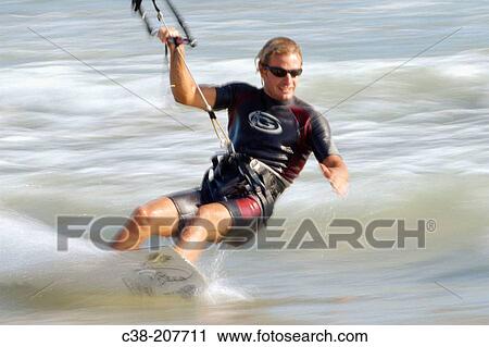 Kite-boarding View Large Photo Image Stock Image - Kite-boarding. Fotosearch