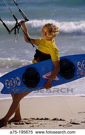 Kite-boarding View Large Photo Image Stock Photography - Kite-boarding. Fotosearch