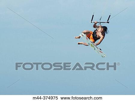 Kite-boarding View Large Photo Image Stock Photography - Kite-boarding. Fotosearch