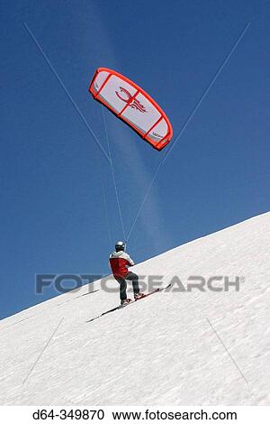 Kite-skiing on Mt. Hood. Oregon, USA View Large Photo Image Stock Image - Kite-skiing on Mt. Hood. Oregon, USA. Fotosearch