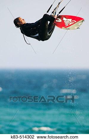 Kite surfer View Large Photo Image Stock Image - Kite surfer. Fotosearch
