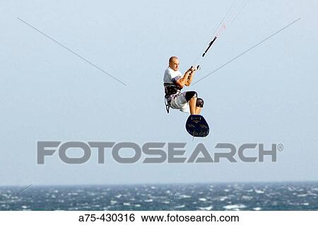 kite surfing in tarifa View Large Photo Image Stock Photograph - kite surfing in tarifa. Fotosearch
