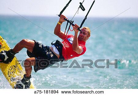 Kite-surfing View Large Photo Image Picture - Kite-surfing. Fotosearch