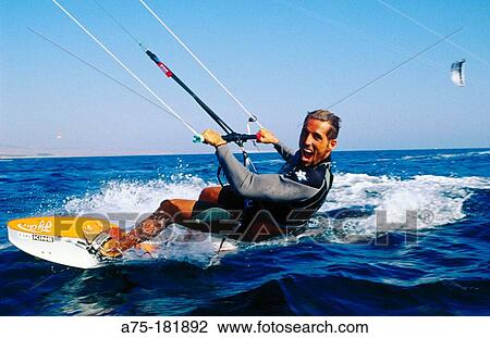 Kite-surfing View Large Photo Image Stock Image - Kite-surfing. Fotosearch