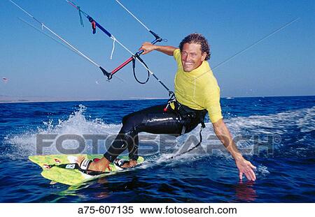 Kite-surfing View Large Photo Image Stock Photography - Kite-surfing. Fotosearch