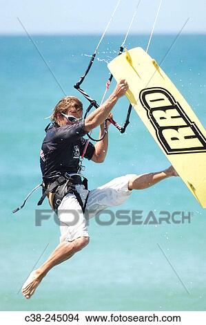 Kiteboarding View Large Photo Image Picture - Kiteboarding. Fotosearch