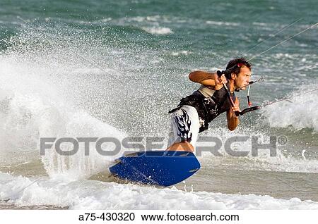 Kiteboarding View Large Photo Image Stock Image - Kiteboarding. Fotosearch