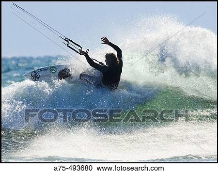 Stock Image - Kiteboarding. Fotosearch