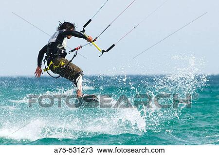 Kiteboarding View Large Photo Image Stock Image - Kiteboarding. Fotosearch