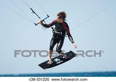 Stock Image - Kiteboarding. Fotosearch
