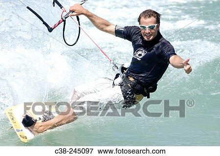 Kiteboarding View Large Photo Image Stock Photo - Kiteboarding. Fotosearch