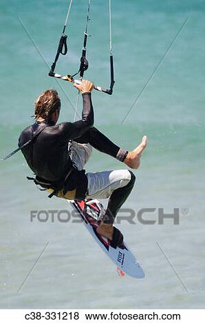 Kiteboarding View Large Photo Image Stock Photo - Kiteboarding. Fotosearch