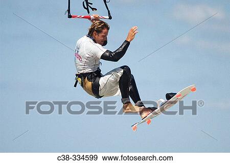 Kiteboarding View Large Photo Image Stock Photo - Kiteboarding. Fotosearch