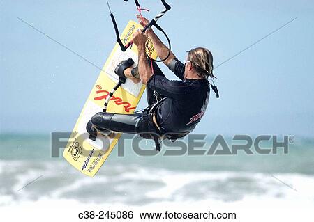 Stock Photograph - Kiteboarding. Fotosearch