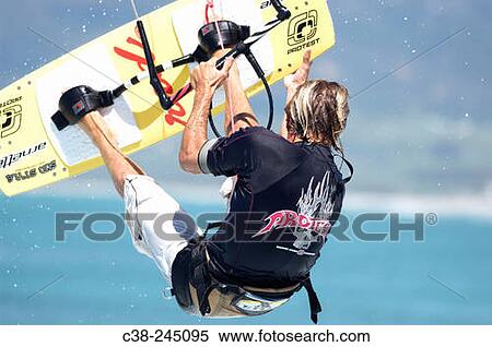 Kiteboarding View Large Photo Image Stock Photography - Kiteboarding. Fotosearch